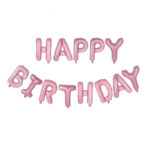 happy birthday folieballonger rosa