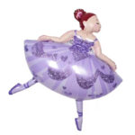 folieballong ballerina lila