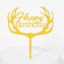 tårtdekoration cake topper guld