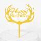 tårtdekoration cake topper guld