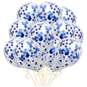Ballonger blå konfetti