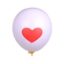 ballonger vita med rött hjärta