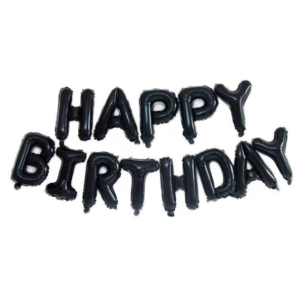 Happy birthday folieballonger mörkblå