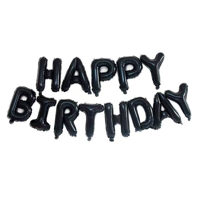 Happy birthday folieballonger mörkblå